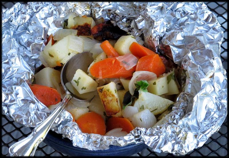 Grilled campfire potatoes, carrots and onions. JACK CLEMONS PHOTO